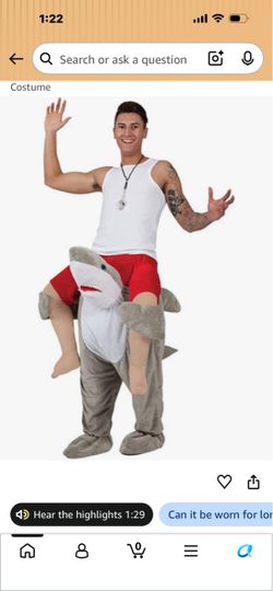 Shark costume carry me