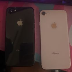 2 IPhone 8s (FOR PARTS)