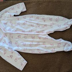 Elephant baby sleepsuit with feet
