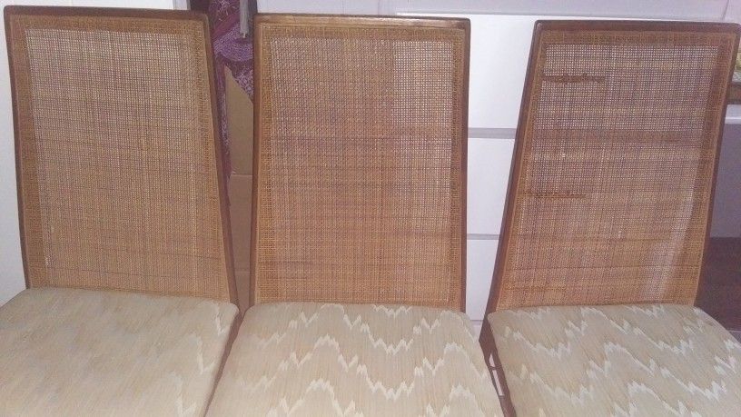 Mid Century Cane Back Chairs