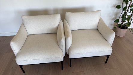 New Westelm side chairs for sofa