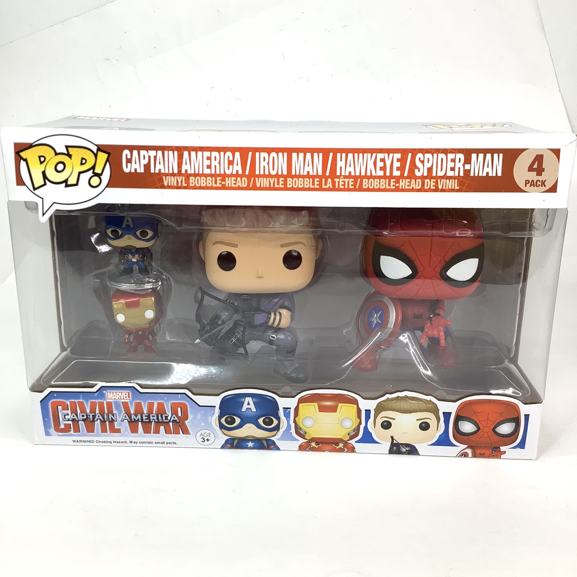 Funko Pop! Captain America / Iron Man / Spider-Man / Hawkeye Vinyl Bobblehead 