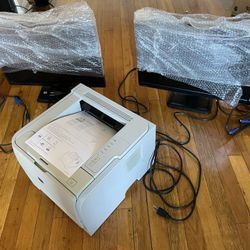 2 CPU monitors W/ Printer!!