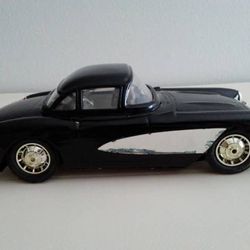 Vintage Black Luxe Corvette Tin Toy Friction Car

