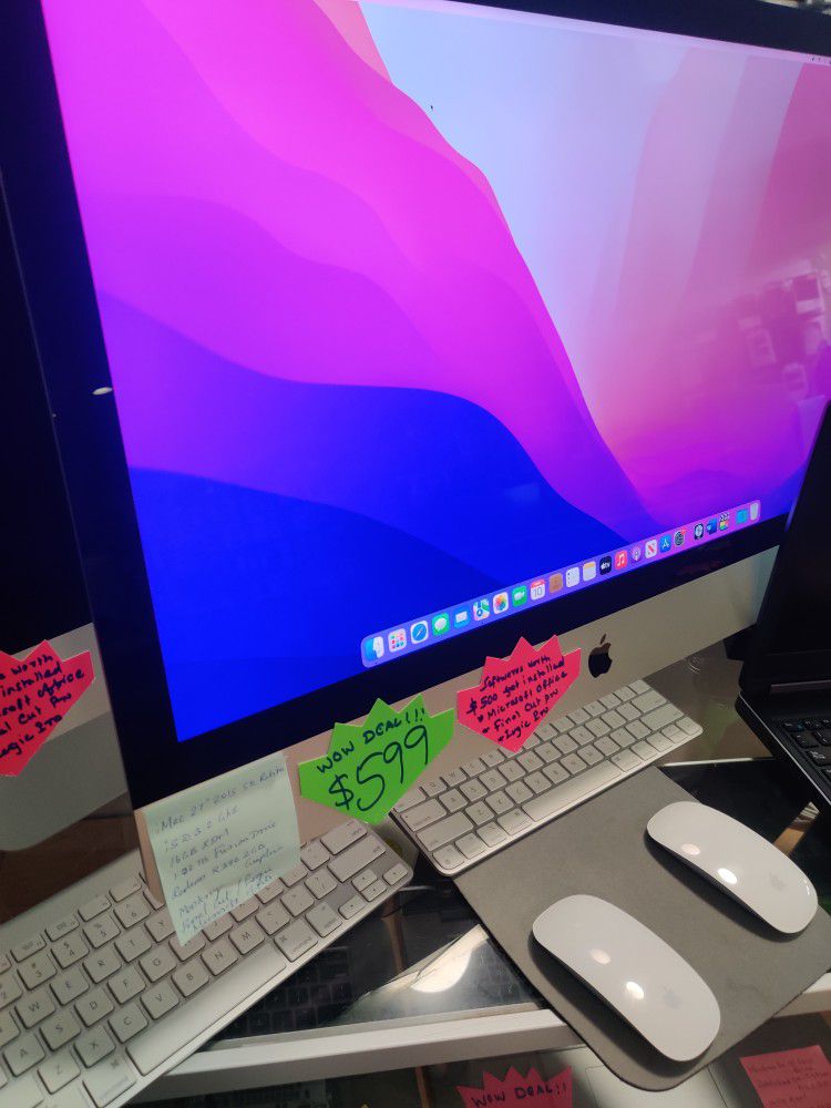 iMac 27" 2015 5K Excellent Condition.Specs on 2nd Picture. Fully loaded with Logic Pro & Finalcut. Comes with Apple Wireless Keyboard and Mouse.