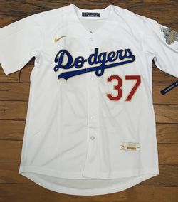 White Gold Los Angeles Dodgers Teoscar Hernandez Championship Jersey 