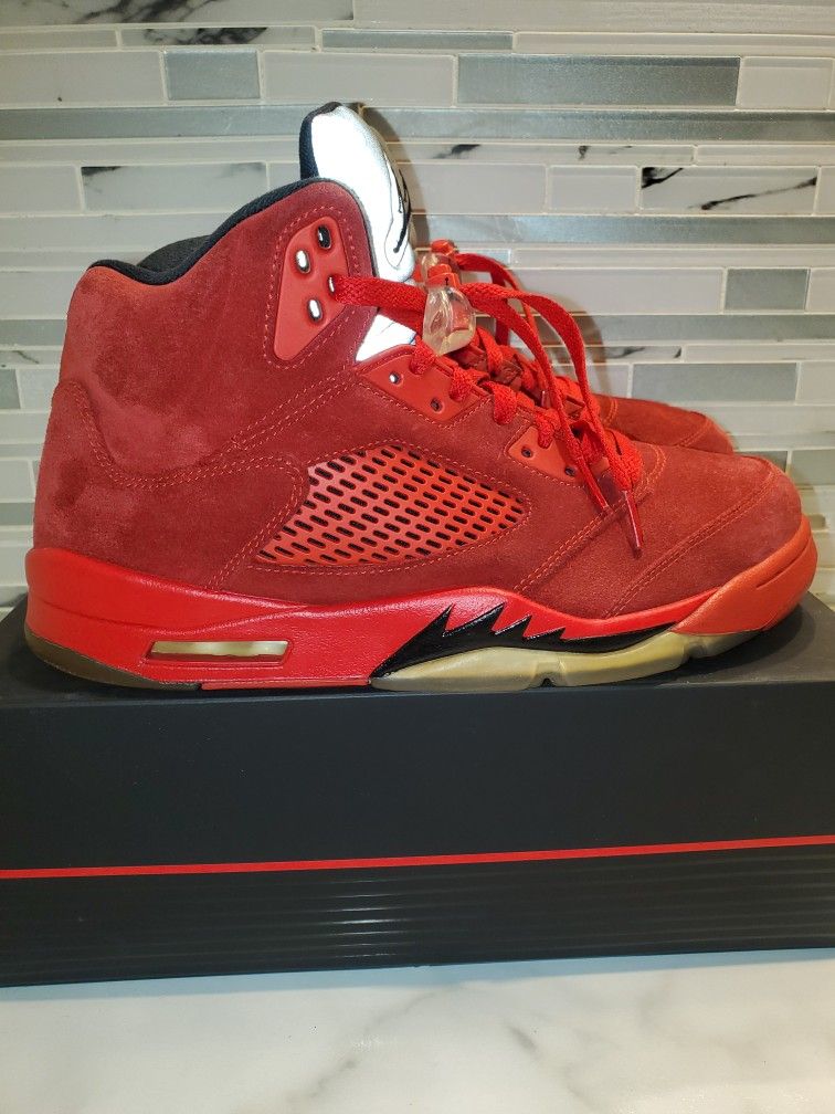 Air Jordan Retro 5 Red Suede Edition.  Size 10 Men's 