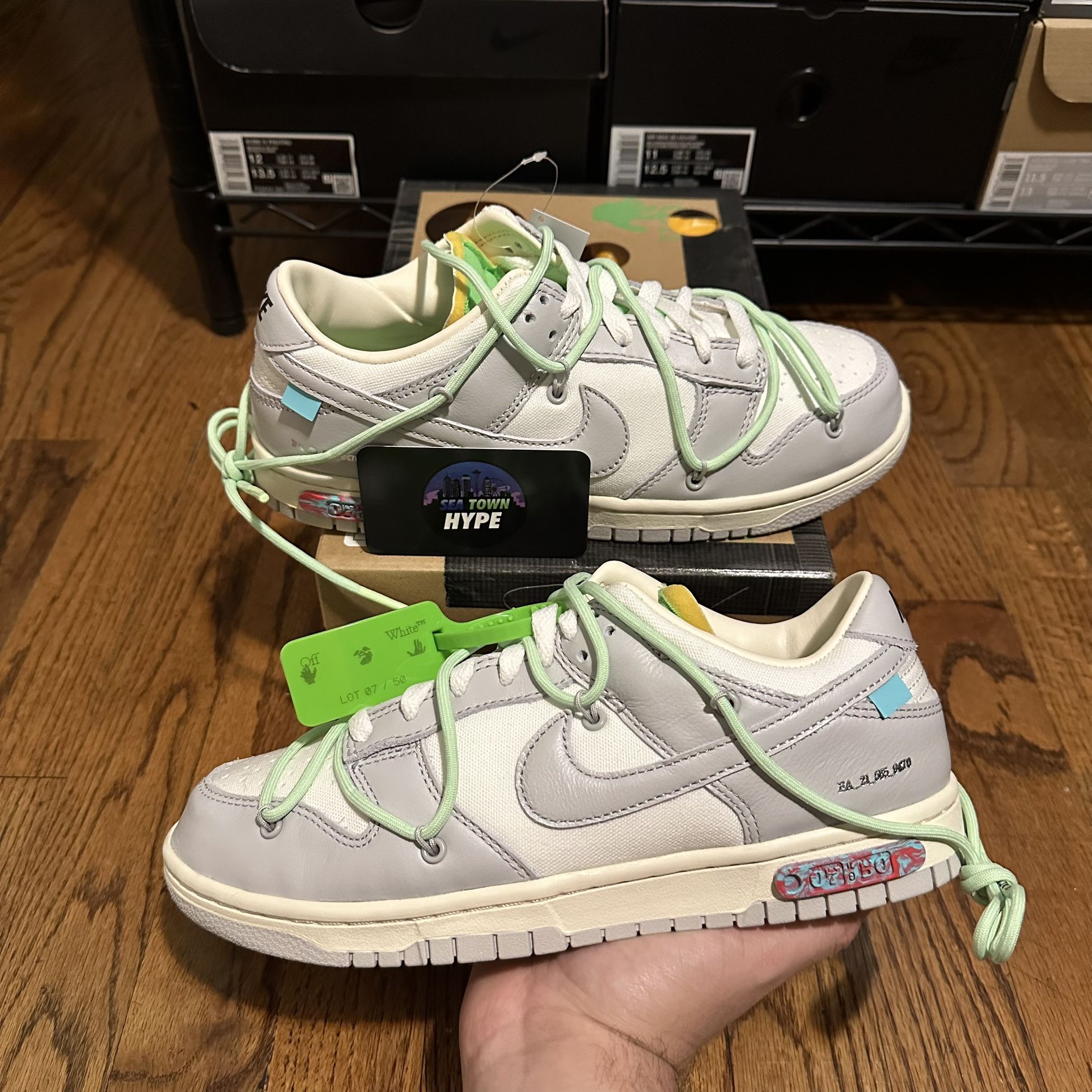 Nike Dunk Low Off-White ‘Lot 7’ Size 8M Brand New