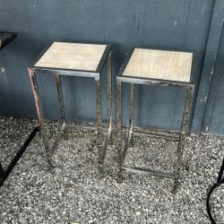 Pair Of Tall Side Tables