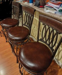 3 counter bar stools chairs barstools 27"
