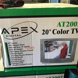 APEX 20” Color Television AT 2002 **NEW IN BOX** (Retro Gaming CRT TV)