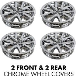 18-Inch Hub Caps fits 2017-2023 Tesla Model 3, Replacement Wheel Covers (Set of 4) (Chrome)