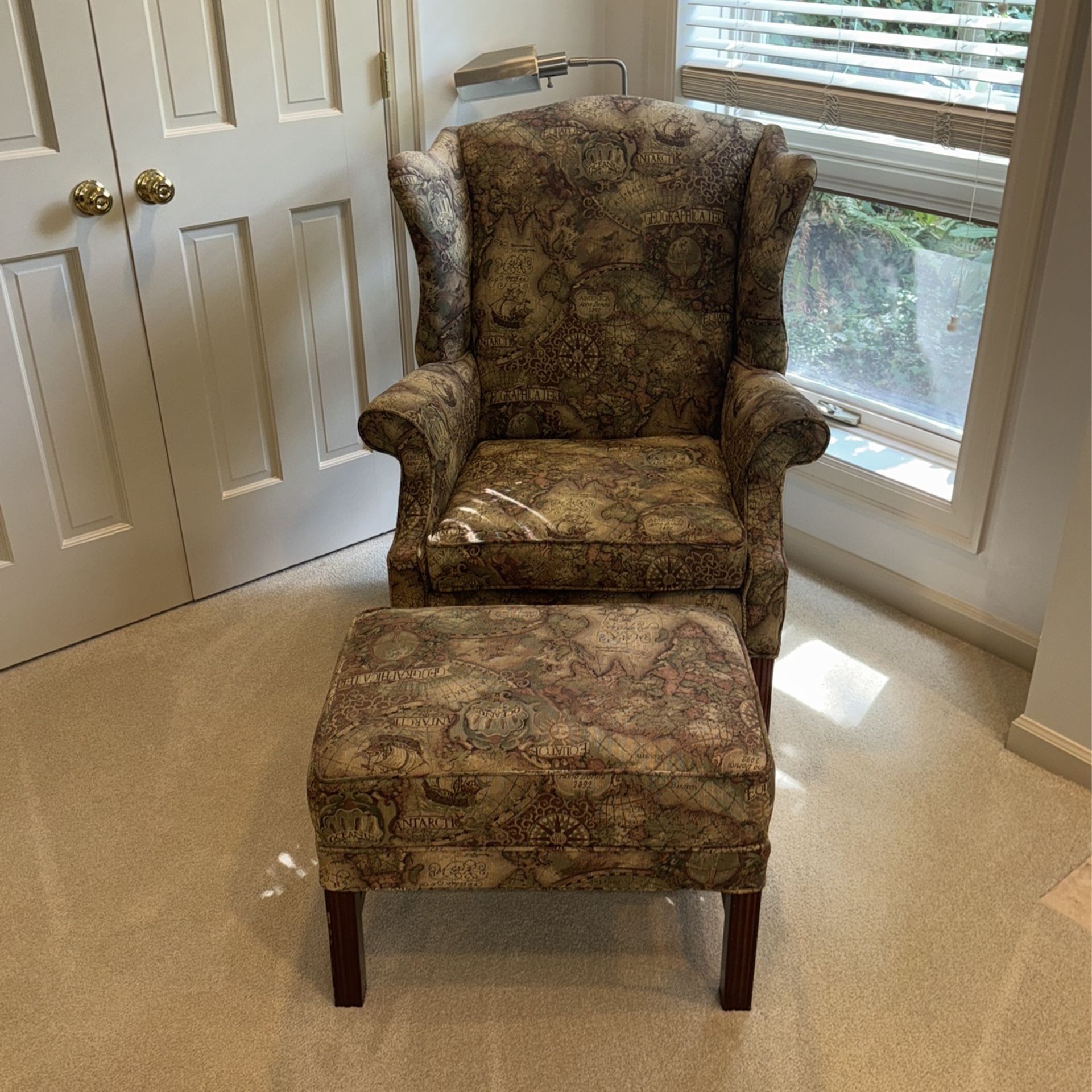 Wingback Chair And Ottoman