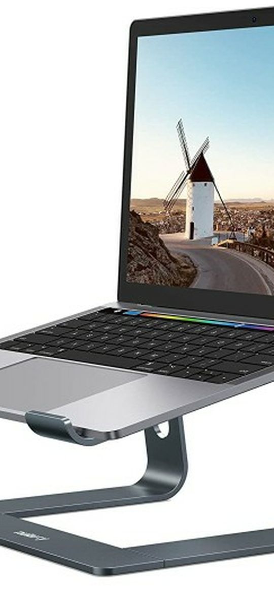Nulaxy Laptop Stand, Ergonomic Aluminum Laptop Mount Computer Stand, Detachable Laptop Riser Notebook Holder Stand Compatible with MacBook Air Pro, De