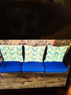 Black cast iron sofa