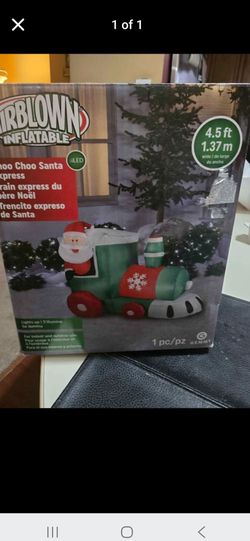 Gemmy Airblown Inflatable Choo Choo Santa Express 4.5ft