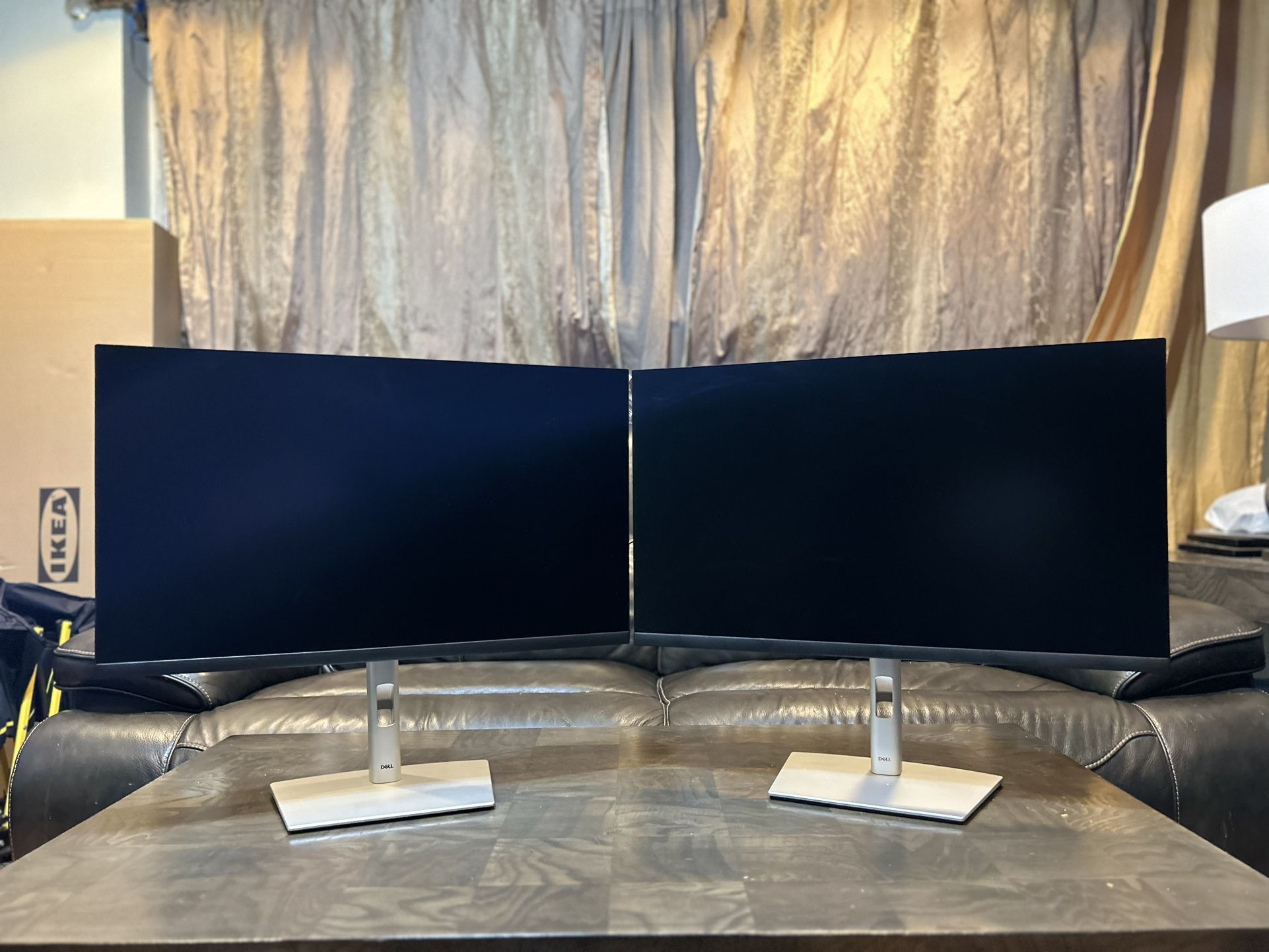 Two ( dual ) Thinbezel IPS LED DELL P2722H 27” inches Full HD 1080p HDMI DP VGA computer monitors 