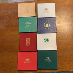 White House Historical Association Christmas Ornaments 8 Total 