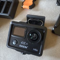 EKEN H6s 4K Action Camera w 4 GoPro Mount Kit, Charger & Accessories