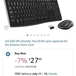 Logitech MK270 Wireless Keyboard and Mouse Combo — Keyboard and Mouse Included