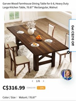 Dinning  table for 6-8