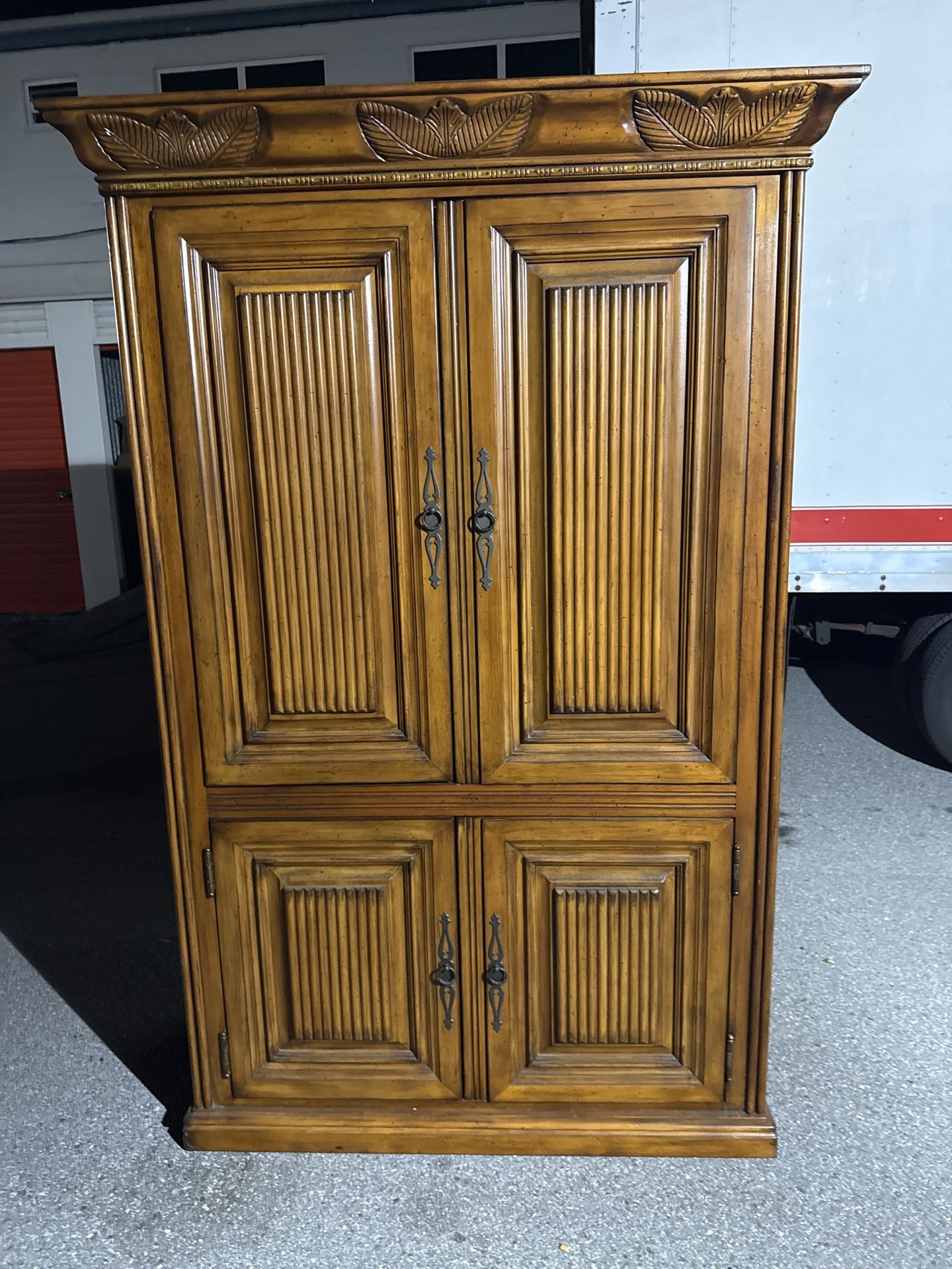 Tommy Bahama Lexington Brand Vintage Solid Wood Furniture Cabinet