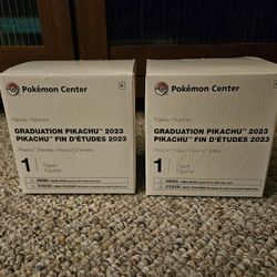 Pokemon Center Graduation Female And Male Pikachu 2023 Figures