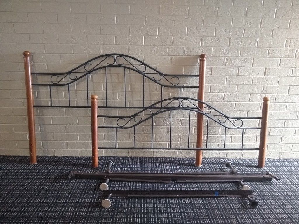 King size headboard, footboard, and frame