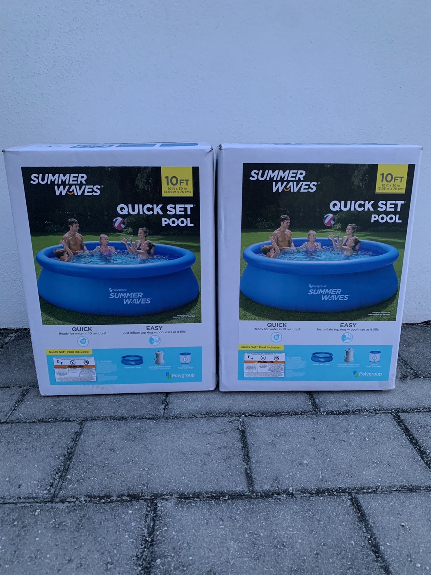 Summer Waves 10 ft Quick Set Ring Swimming Pool New Sealed