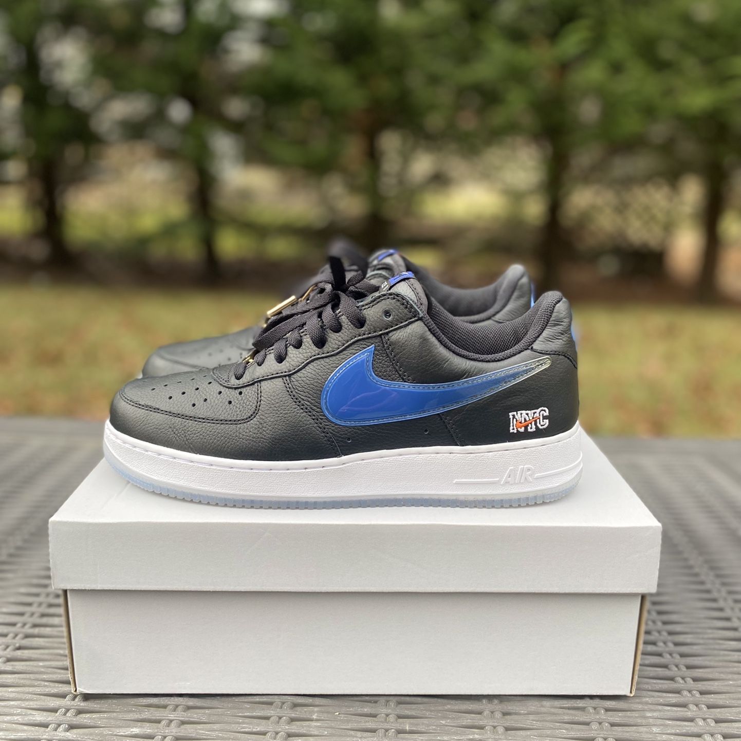 Size 11- Nike Air Force 1 Low x Kith Black New York Knicks Away 