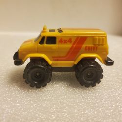 Vintage 1986 McDonald's Schaper Stomper Yellow Chevy Van 4x4 3” Toy