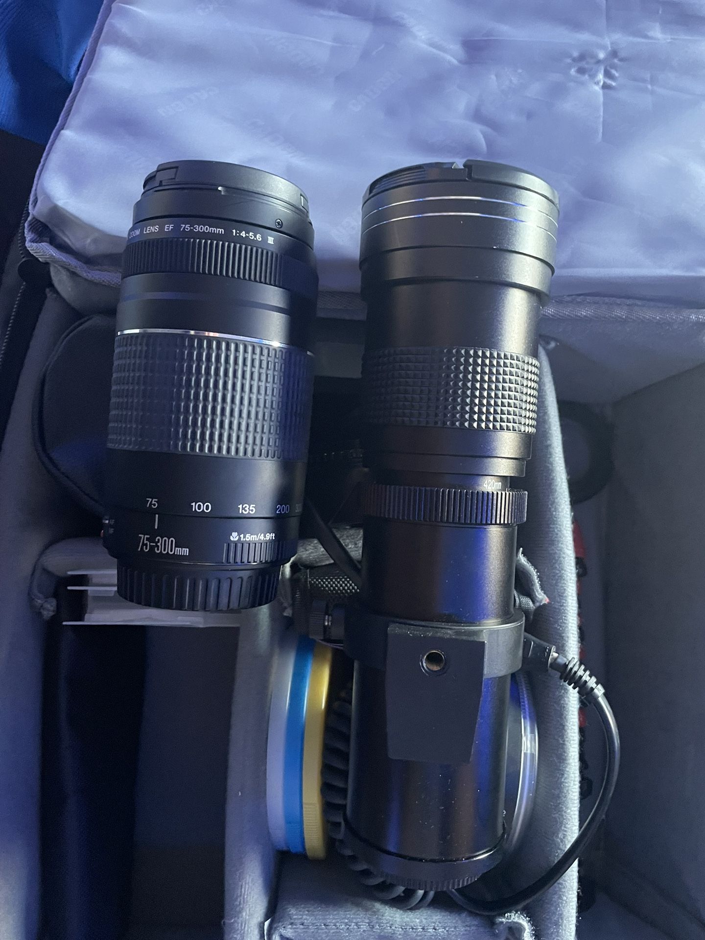 Canon EOS Rebel t8i with equipment