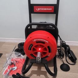 ROTHENBERGER 3/8" DIA X 75 FT L GALVANIZED WIRE CORDED MACHINE AUGERS, DRAIN CLEANER ( COMMERCIAL/RESIFENTIAL)