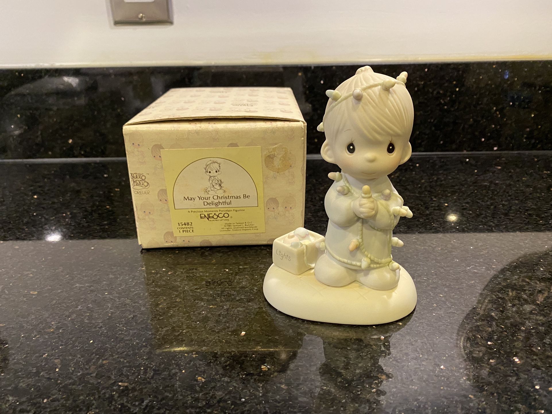 1985 Precious Moments "May Your Christmas Be Delightful" Ornament 15482