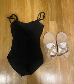 Ballet Leotard size teen/adult S  and Ballet Slippers