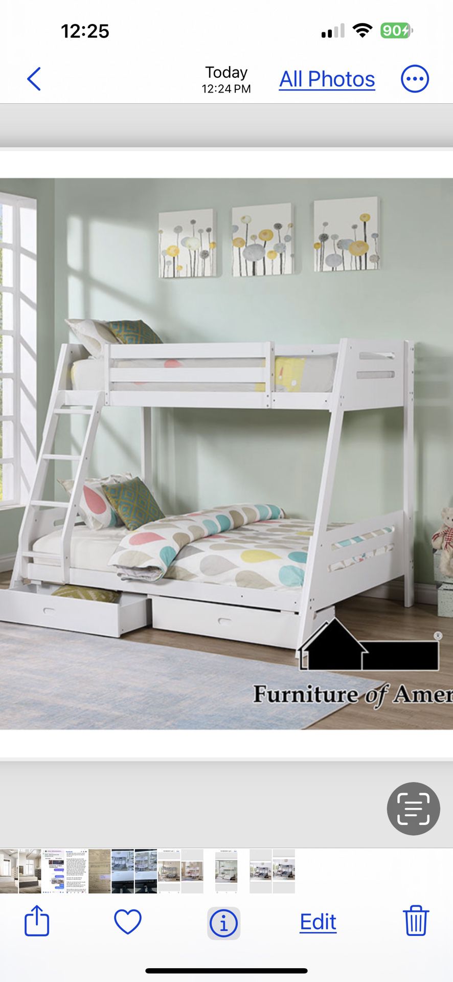 $299 Bunk Bed Twin Full Not Including Mattres 