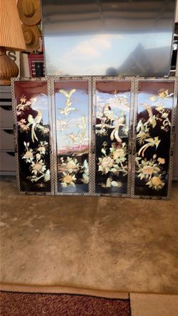 Vintage Chinese wall panels