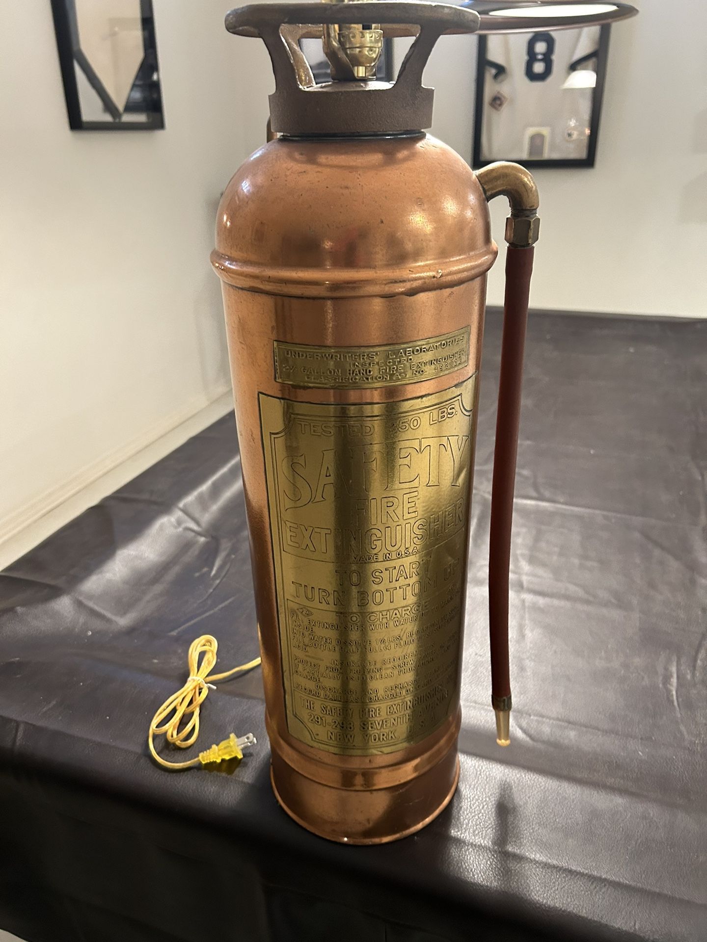 Copper antique Fire Extinguisher Lamp