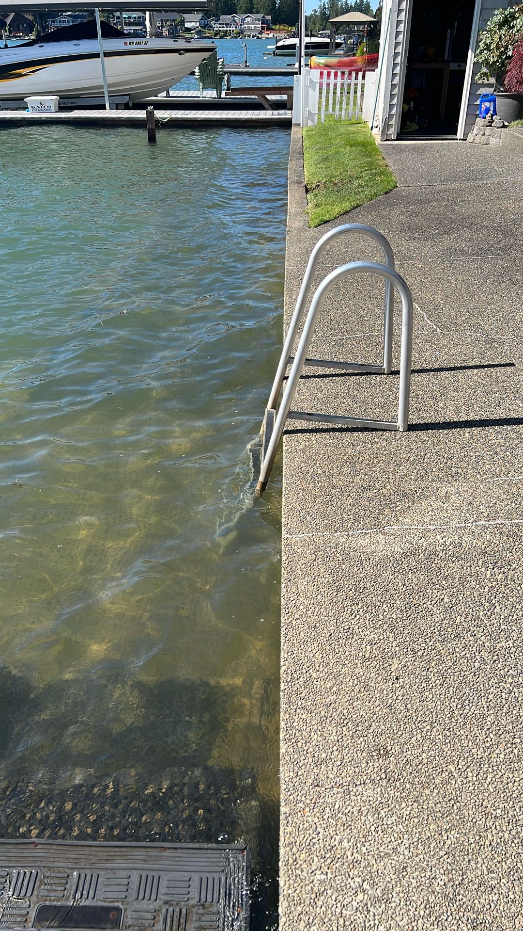 Dock Or Raft Ladder Solid Alum Welded. 3 Steps.