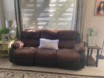 Couch with recliner