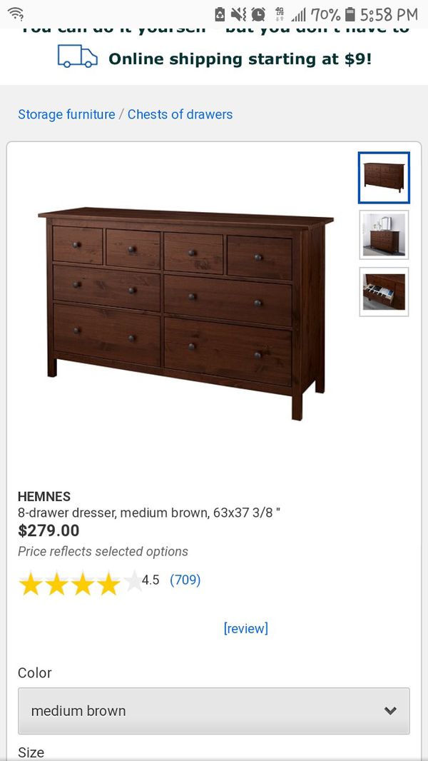 Ikea Hemnes 8 Drawer Dresser Medium Brown For Sale In Gresham Or