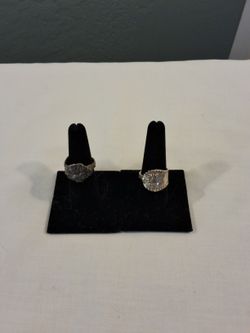 VINTAGE Pair of Sterling Silver Spoon Rings. **PRICE IS FOR BOTH!**