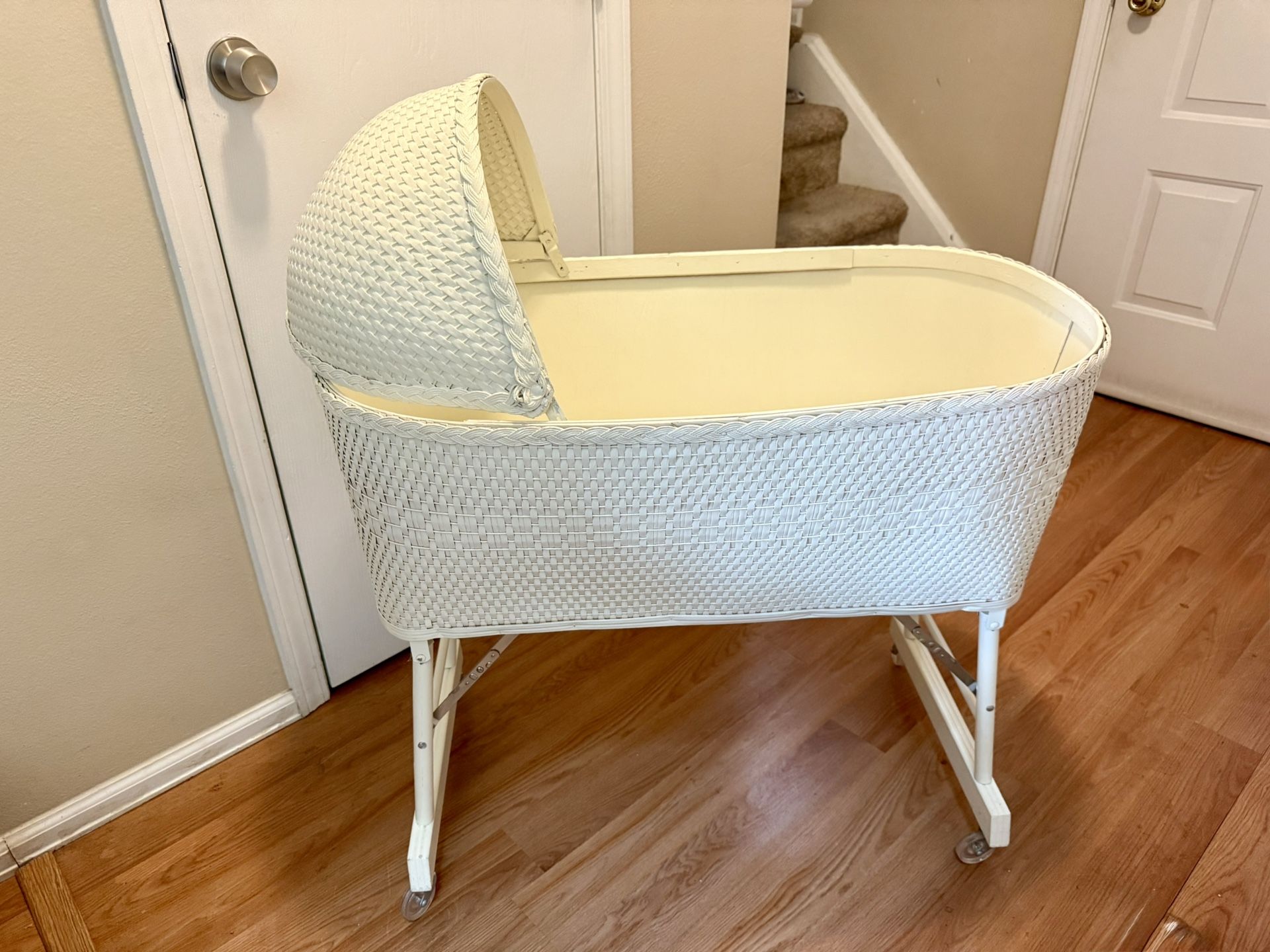 Vintage Wicker Bassinet