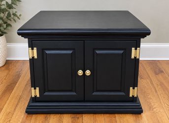 Vintage Black and Gold Accent Table