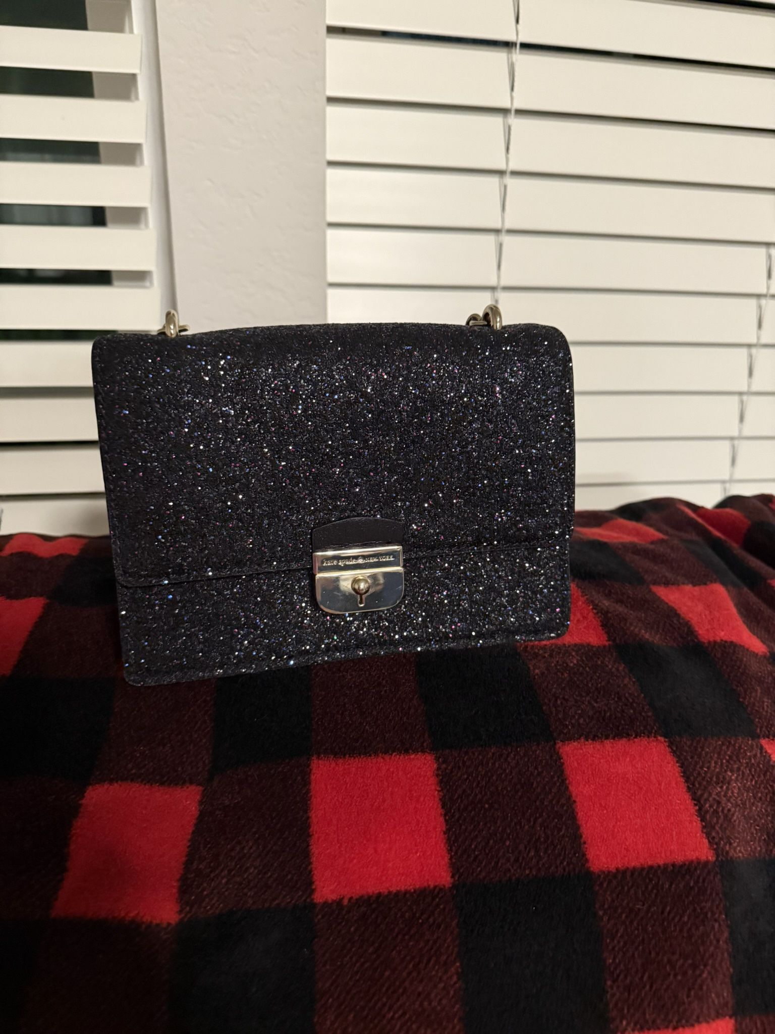 Kate Spade Purple & black Sparkle Evening Purse