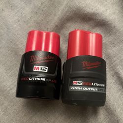 Milwaukee M12 Cp1.5 And 2.5 Battery 
