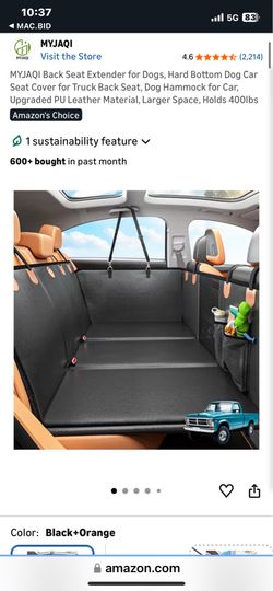 Truck dog back seat protector