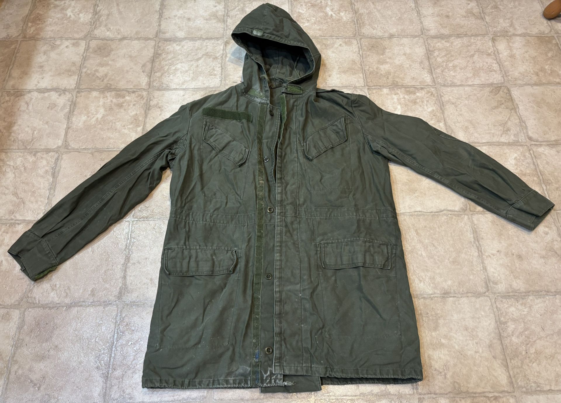Vintage Belgian Military Parka Field Jacket