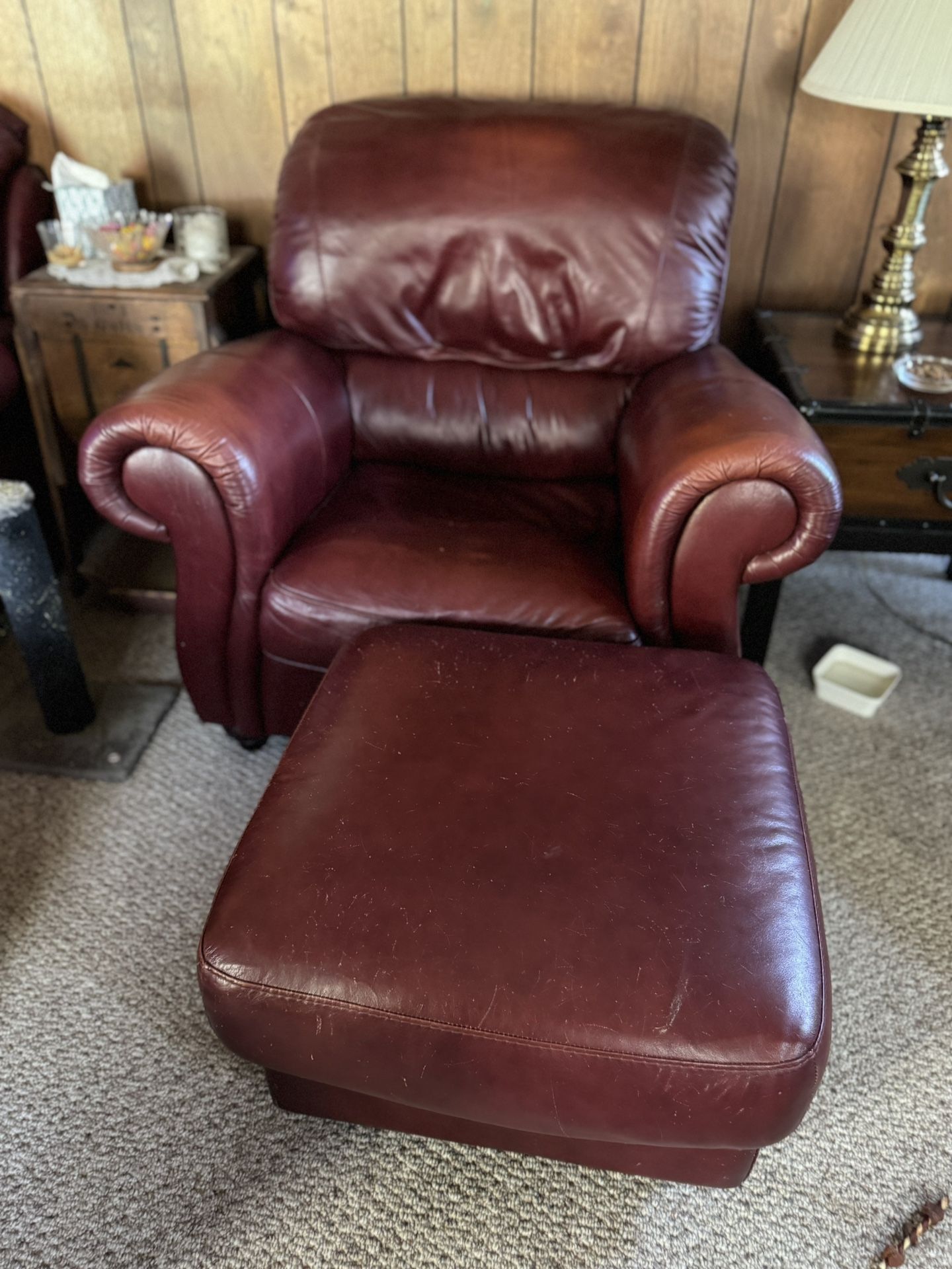 Used Leather Living Room Furniture Set