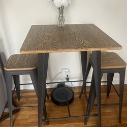 Bar Height Table And 2 Chairs 